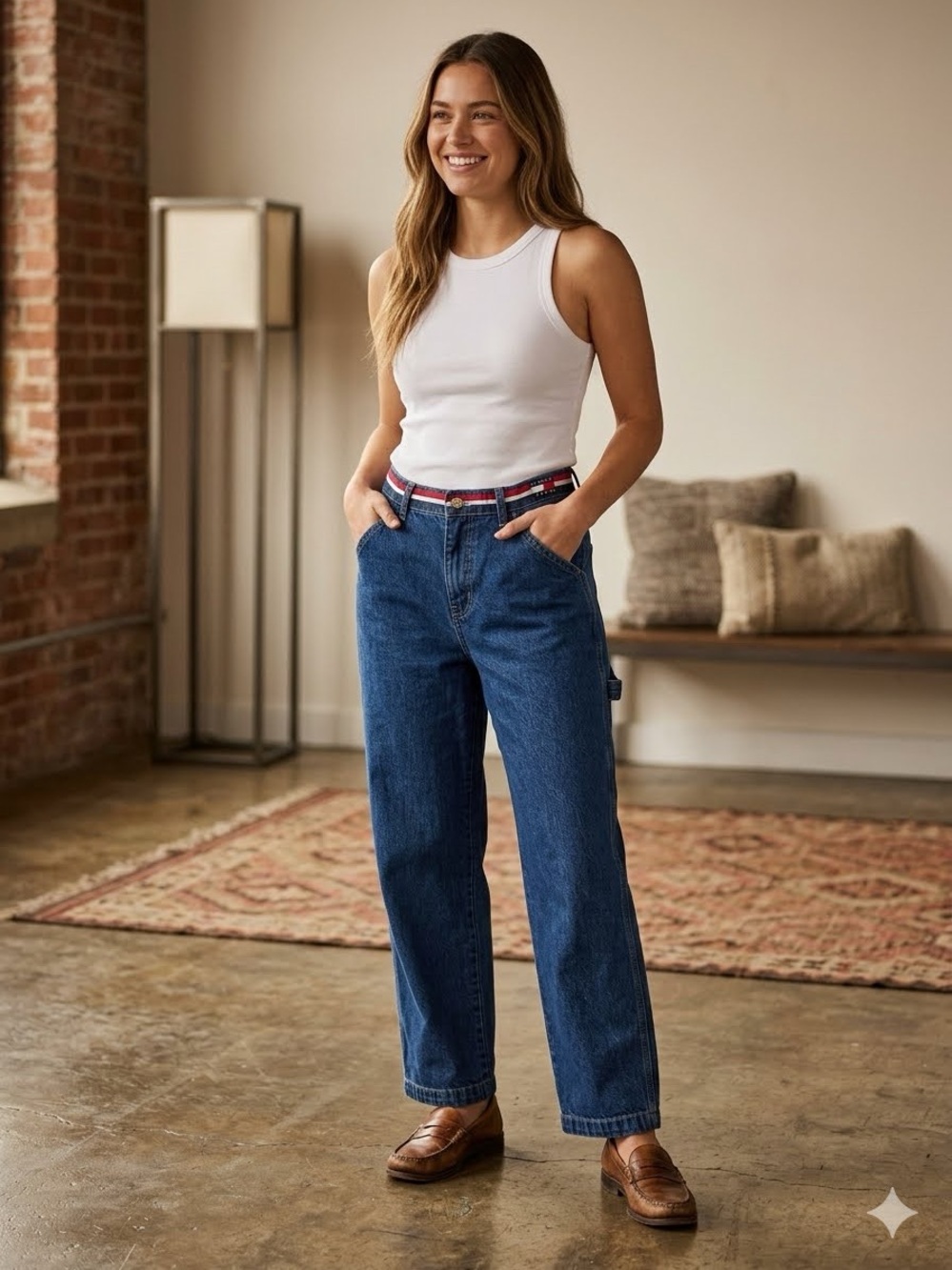🔥 VINTAGE Tommy Hilfiger Y2K Carpenter Jeans - Size 10